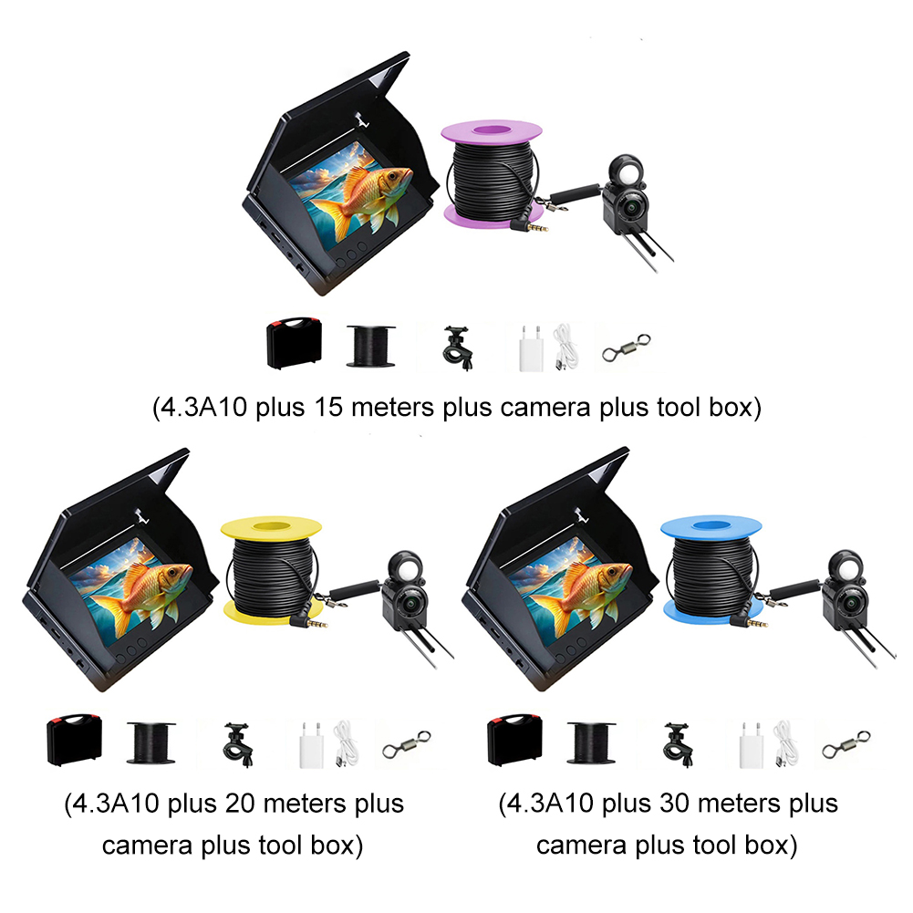 水中釣り用カメラ。4.3インチIPSモニター搭載。氷上釣り用 - Fish Finder Portable のレビューと価格