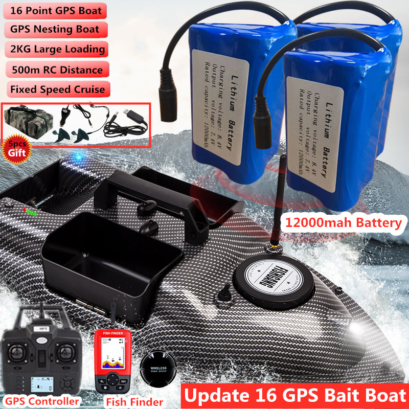 デュアルポジションRCフィッシングベイトボート、固定速度クル - Fish Finder Transducer のレビューと価格