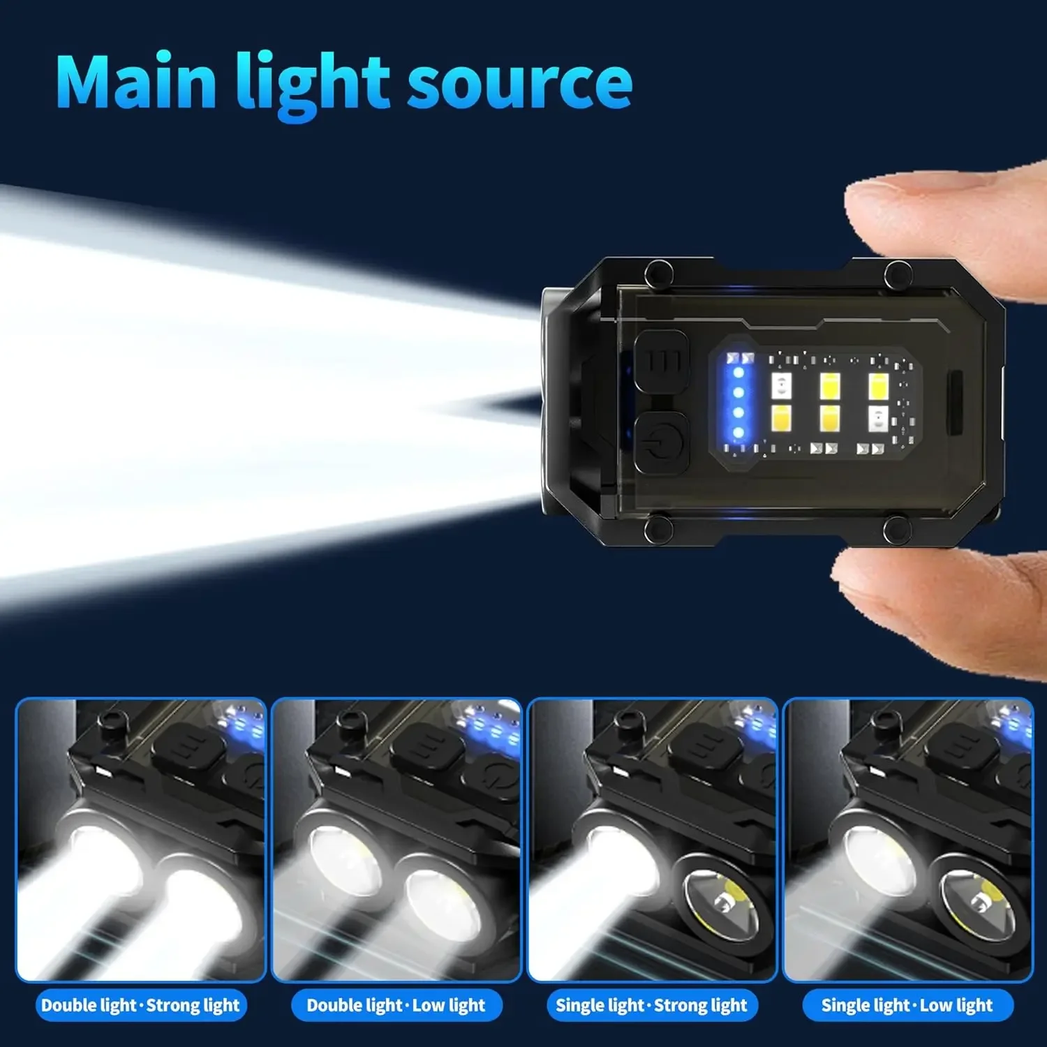 ミニ COB キーホルダー懐中電灯、クリップオン充電式 ED - Fishing Light のレビューと価格